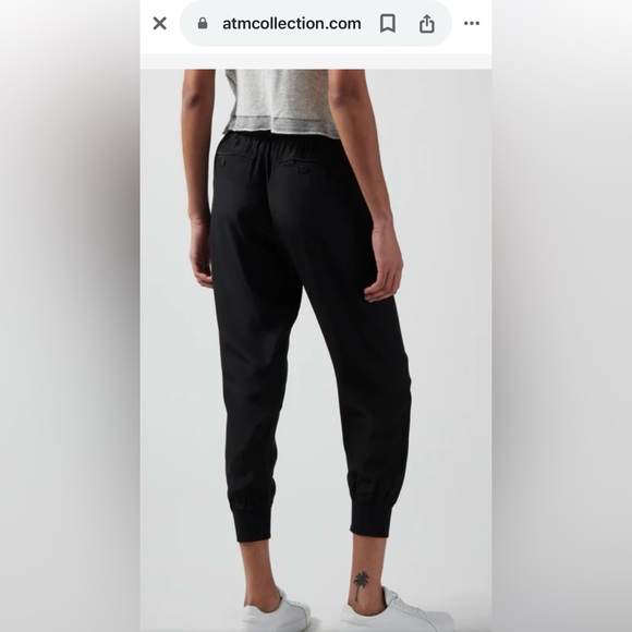 ATM Silk Charmeuse Frayed Trim Joggers - NEW! - Picture 7 of 17